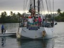 Amarrage à cul du bateau